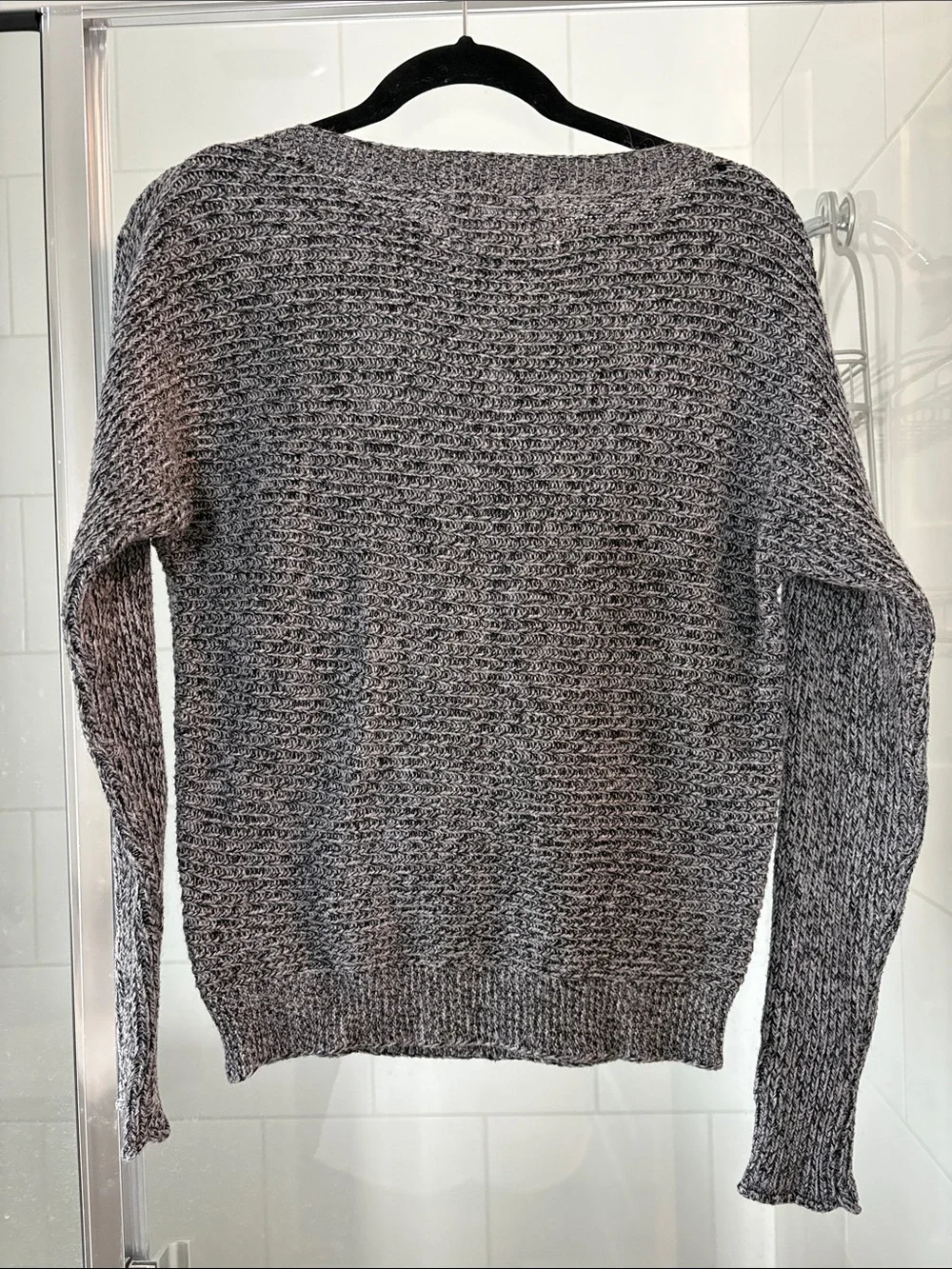 Dark Gray Pink Martini Sweater